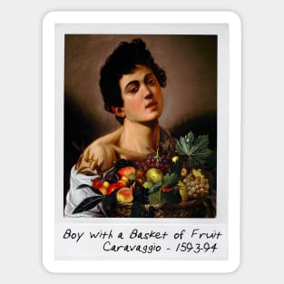 caravaggio - boy with a basket of fruit Sticker